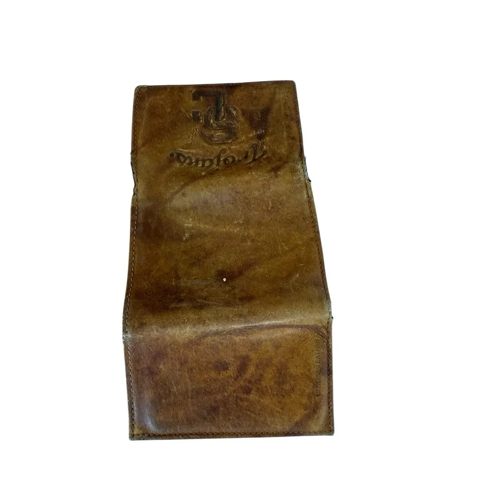 Vintage Trifold USC Trojan Brown Leather Men's Wallet